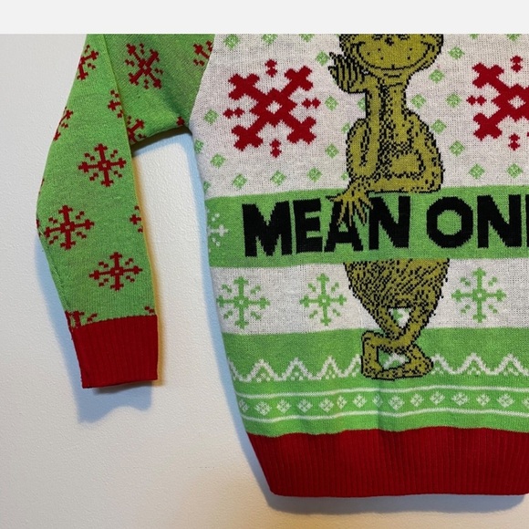 The Grinch Ugly Christmas Sweater UCS Striped Holiday Ribbed Knit Men's Size L - Picture 2 of 6